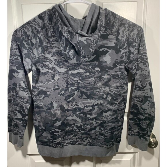 Youth Under Armour Gray Camo Camouflage Pullover Hoodie YXL (XL) Large Pocket - Picture 5 of 15